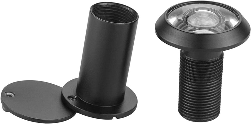 Earl Diamond - Peep Holes for Door, Solid Brass 200-Degree Door Viewer Peephole with Heavy Duty Rotating Privacy Cover for1-3/8" to 2-1/6" Doors Doors for Home Office Hotel, Black