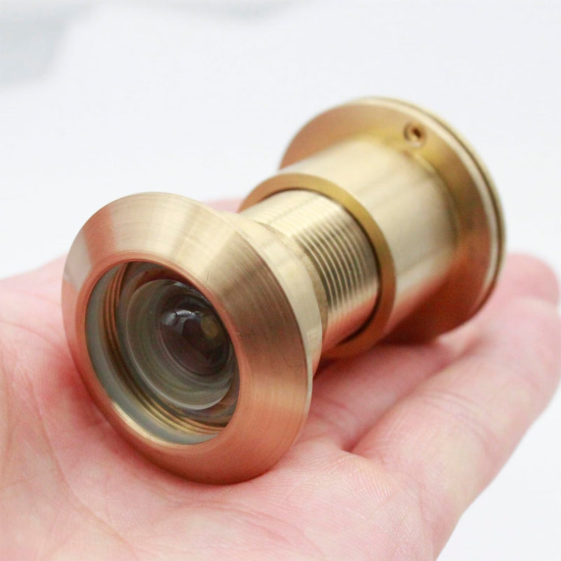 Safety Security One Way Front Door Viewer with 220 Degree Angle, Heavy Duty Peephole Made by Brass with Privacy Cover, Gold, Pack of 1 1 Pack - NewNest Australia