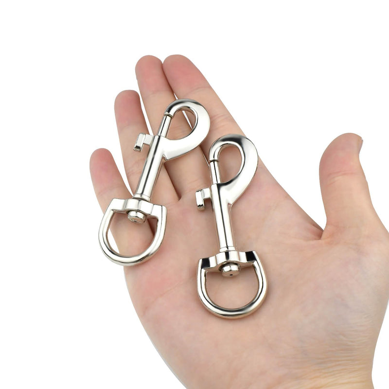 6 Pack Swivel Snap Hook Swivel Eye Bolt Snap Hook Swivel Eye Snaps Clips Swivel Snap Hooks for Pet Leash Scuba Diving Heavy Duty Eye Bolt Clips Single Ended Clip Hooks Dog Leash Clips Flag Clips