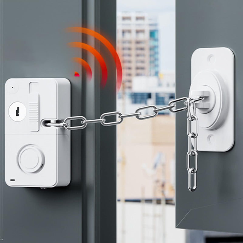 Child Door Lock with Abnormal Alarm (White 2Pack),Door Locks for Kids Safety, for Door Monkey, Child Proof Door Lock, Drawers and Child Safety Cabinet Locks, 3M Adhesive No Drilling White 2Pack