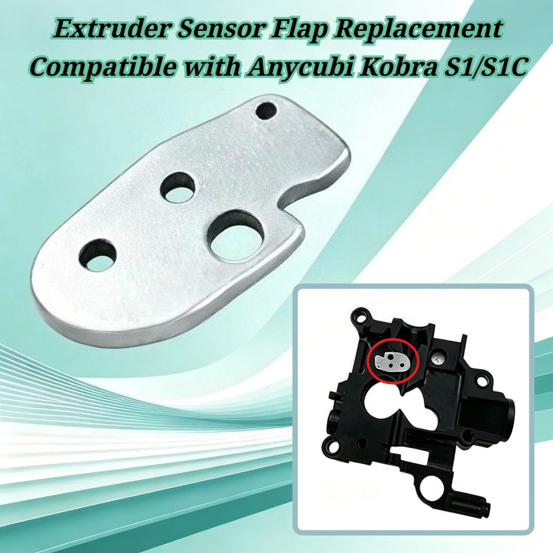 Extruder Sensor Flap Replacement Kit with Spring, Metal Extrusion Sheet Compatible with Anycubic Kobra S1 / S1C Series 3D Printer, Extruder Accessories (10pcs) 10pcs