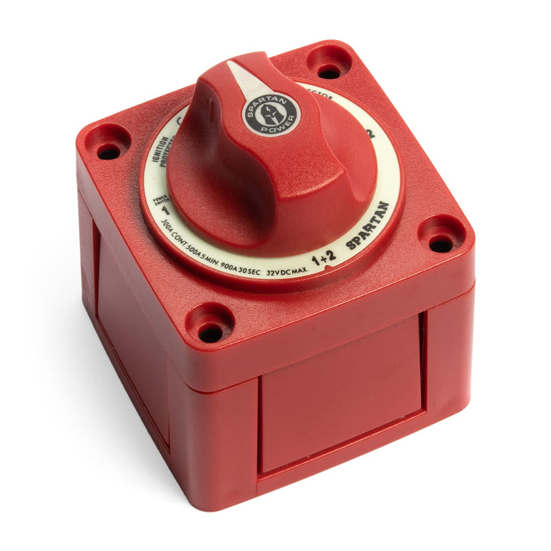 Spartan Power 300A Battery Combiner and Selector Switch 4 Position Red 300A Selector 4 Position