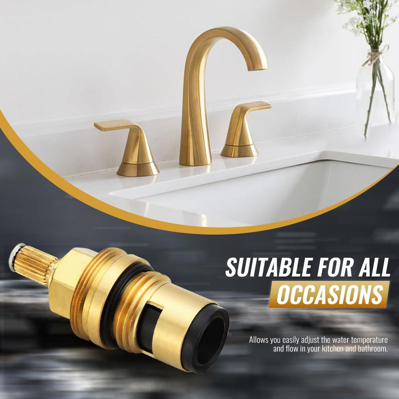 Kitchen Faucet Cartridge for Grohe 45883000 45882000 Cartridge Replacement Part, Cold Hot Flow Right Left Side Installation Suitable for Shower Bathroom Faucet Stem Replacement (45883000+45882000) 45883000+45882000