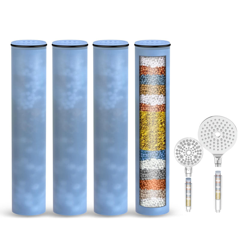 4 Pack Shower Filters Compatible with MakeFit Handheld Shower Head SSJ781/DSSJ781/ DSSJ781-01/DSS1581, Replacement Water Softener Filters Beads for Hard Water Remove Chlorine, Reduces Dry Itchy Skin 4