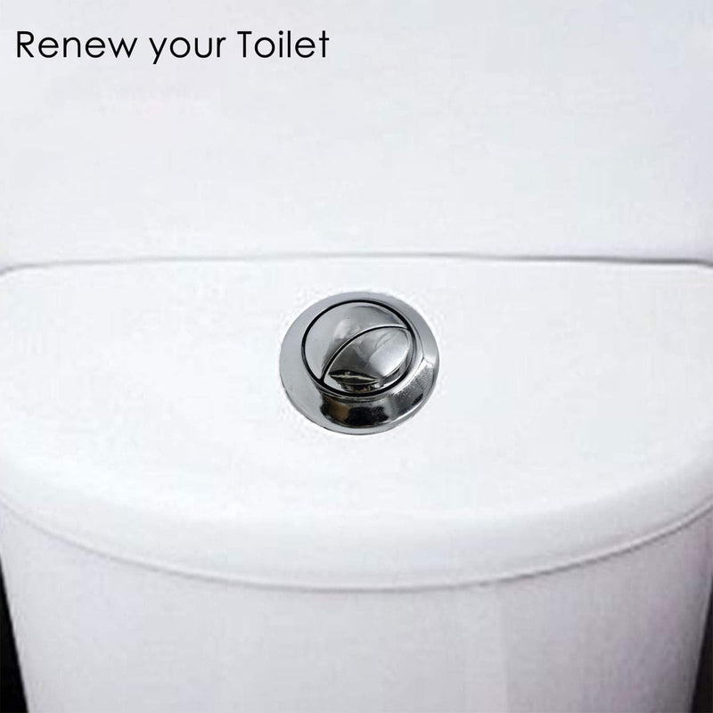 2 Pack 58mm/2.2 inch Dual Push Flushing Toilet Button Toilet Water Tank Button Toilet Button Flush Button Replacement with Thread Diameter 2 Pack 58mm
