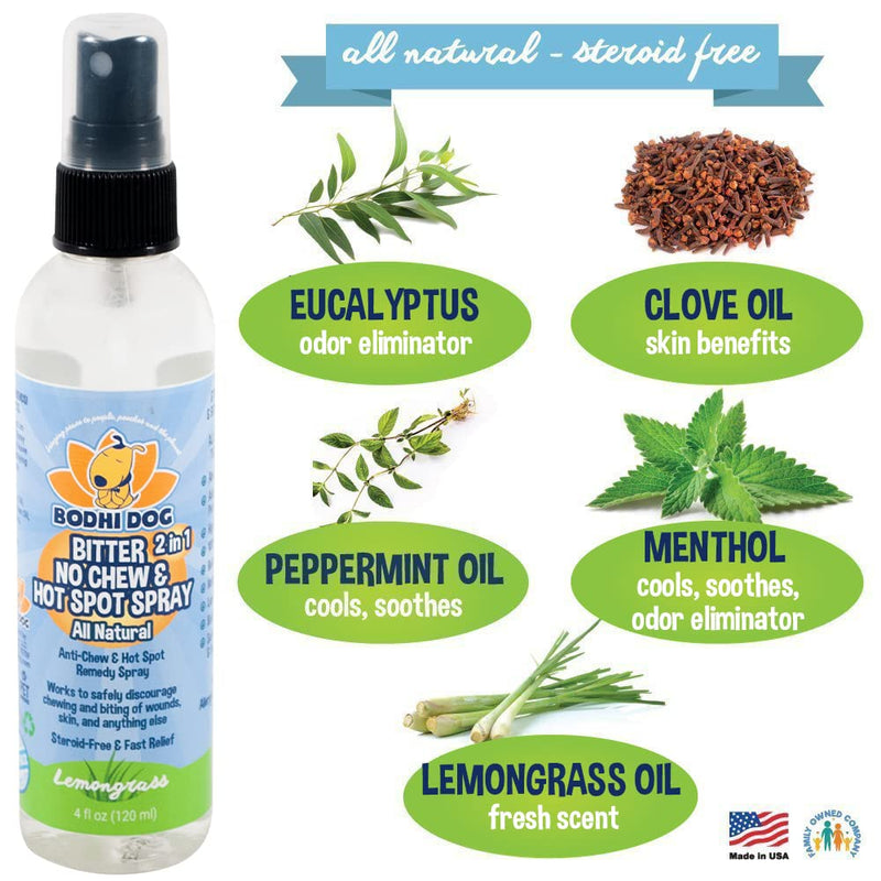 Bodhi Dog Bitter 2 in 1 No Chew 4oz + Peppermint Dental Water Addititve 17oz Bundle