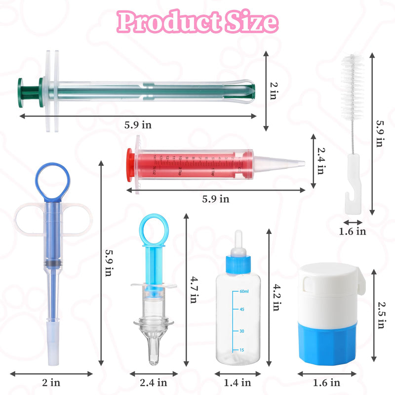 6Pcs Dog Cat Pill Shooter, Feline Pill Pockets Popper Tapeworm Treatment Dewormer Pusher for Cat Dog, Pet Piller Rush Poppers Pet Medicine Feeder for Animals, Gifts for Animals Lover Style 1
