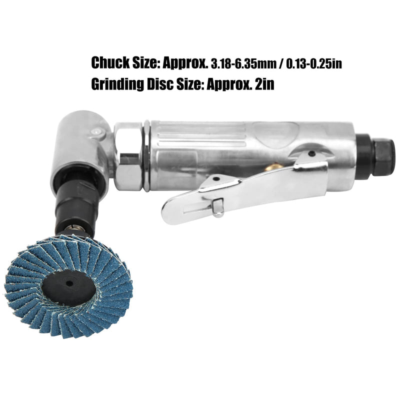 Garosa Mini Pneumatic Die Grinder 20000-25000rpm Right Angle Air Tool with Emery Disks for Car Polisher Auto Body Work