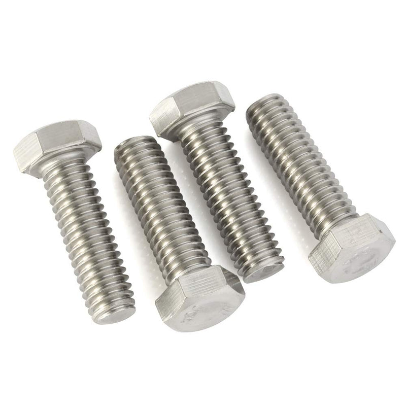 5/16-18 x 1-1/2" (1/2" to 4-1/2" Available) Hex Head Screw Bolt, Fully Threaded, Stainless Steel 18-8, Plain Finish, Quantity 20 5/16-18 x 1-1/2" (20 PCS)