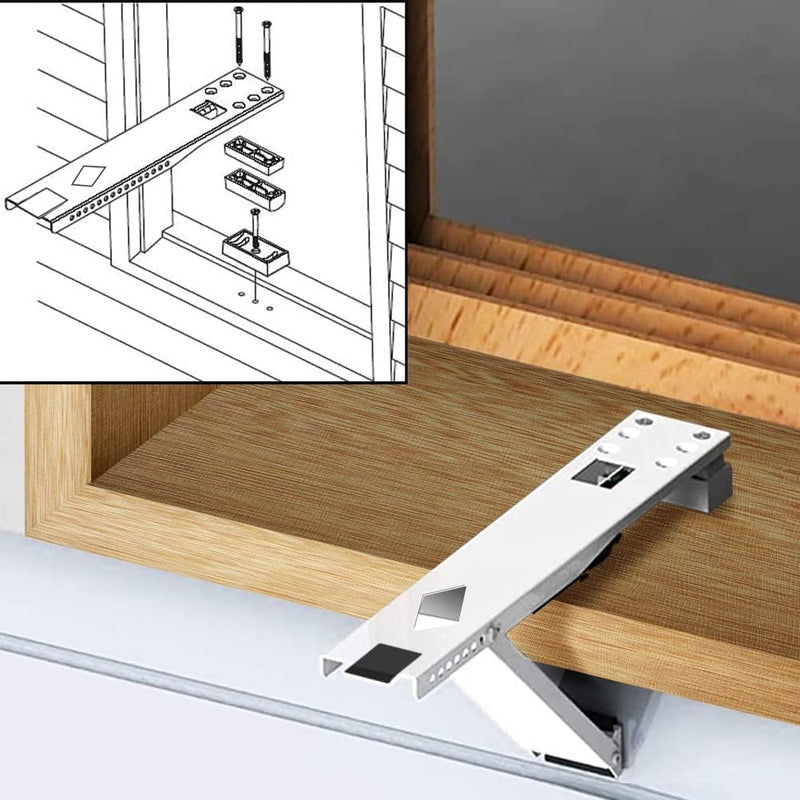 Window AC Support Bracket,Indoor Installation with Built-in Bubble Level,Air Conditioner Bracket & Non-Slip Rubber Pads,Heavy-Duty Single-Foot Design,Secure&Reliable for5000–12000 BTU(Up to 85 lbs) 13 inches hold up to 85 Ibs