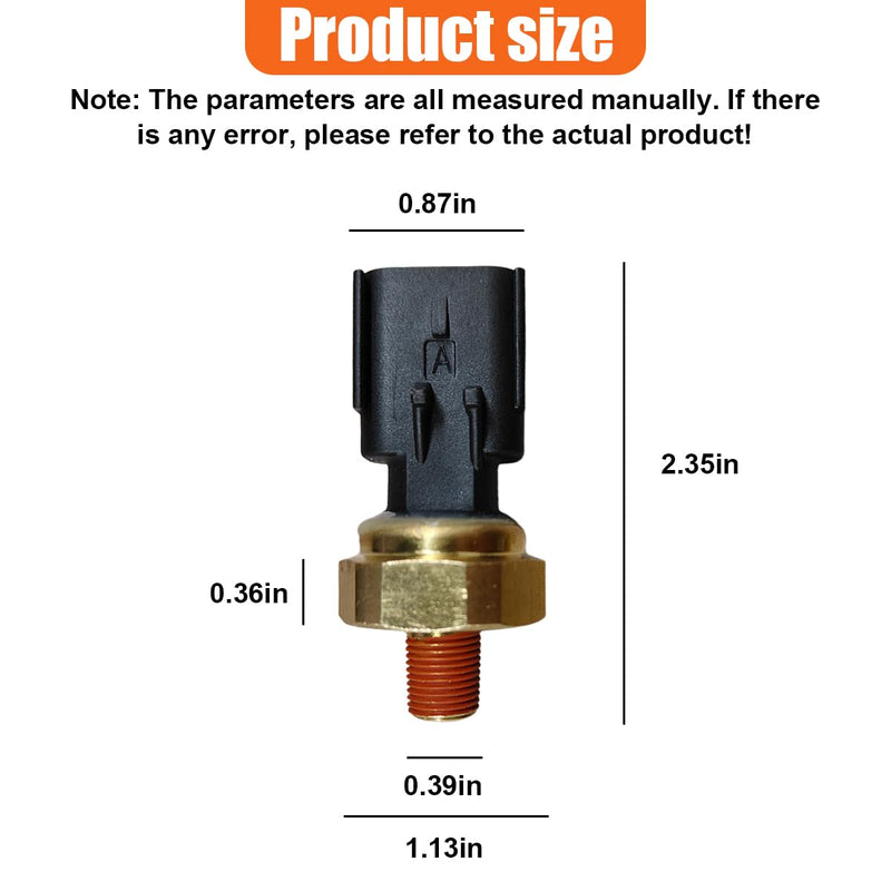 Engine Oil Pressure Sensor Sender Switch, Transmission Oil Sending Unit Socket Replace OEM #5149064AA, 5149062AA, 56028807AB, Fit for Chrysler, Dodge, Ram (Black) Black