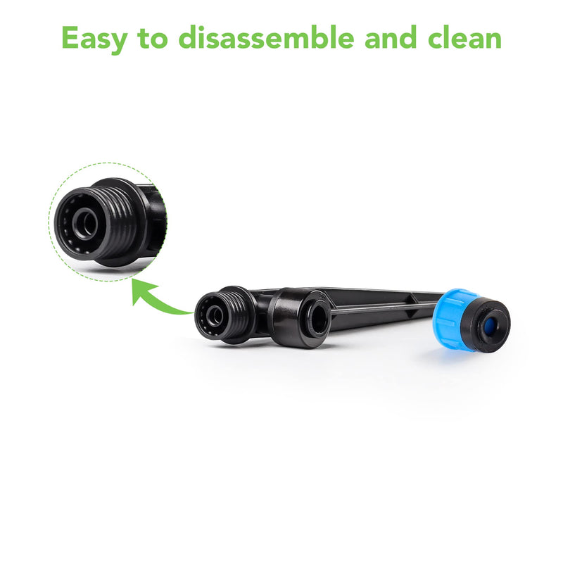 60PCS Easy-Connect Drip Irrigation Emitters Fan Shape for 1/4 inch Irrigation Tubing, Adjustable Water Flow Drip Emitters with Stake Pack of 60 Blue