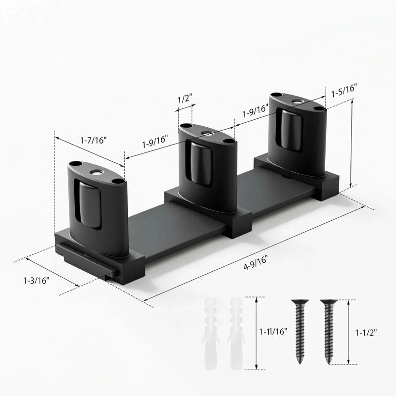 2-Pack Sliding Closet Door Floor Guide | Adjustable 3-Roller Floor Guide with Anti-Jump Design for Closet, Barn & Bypass Doors. No Floor Groove Required Black 2