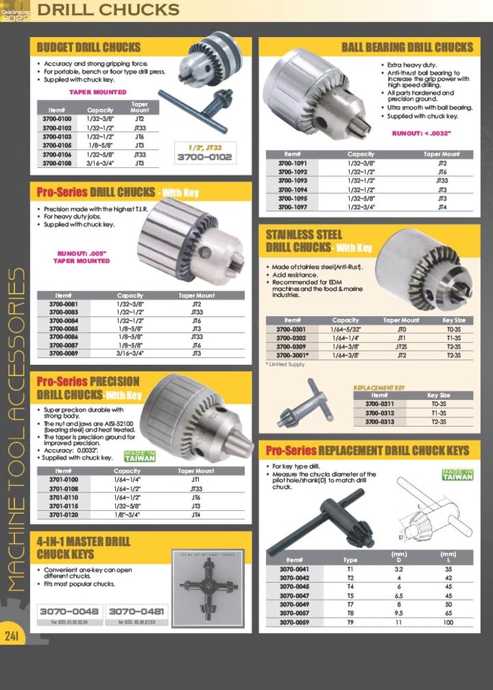 HHIP 3700-0150 Morse Taper Arbor, MT2 to JT6 Arbor Taper to Chuck