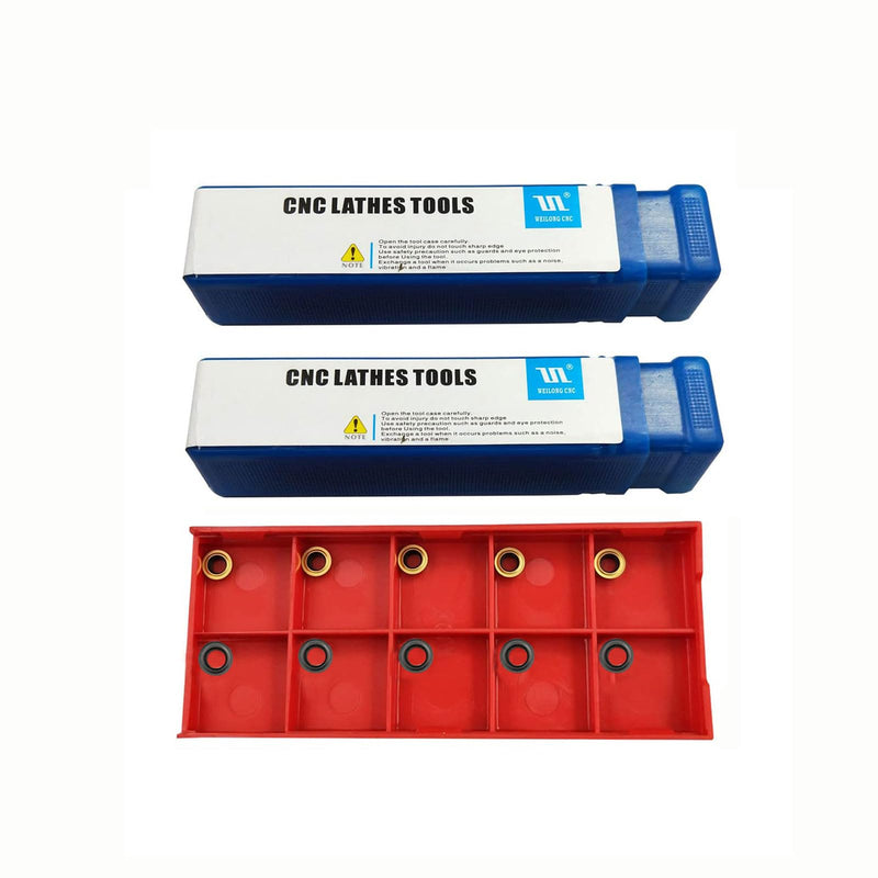 3/8” 1/2" SRACR1010/1212 H06 Lathe Turning Holders Lathe Turning & Profiling Tool Holder with RCMT0602 Round Carbide Milling Inserts For steel stainless steel (2pcs 3/8 holders+ 10pcs inserts) 2pcs 3/8 holders+ 10pcs inserts