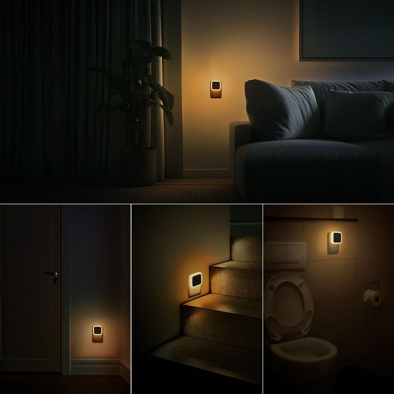 Sujeet Night Light, Night Lights Plug into Wall 4-Pack, Nightlight Plug in Night Light, Dusk to Dawn Night Lamp Led Night Light for Bedroom, Bathroom, Hallway Warm White