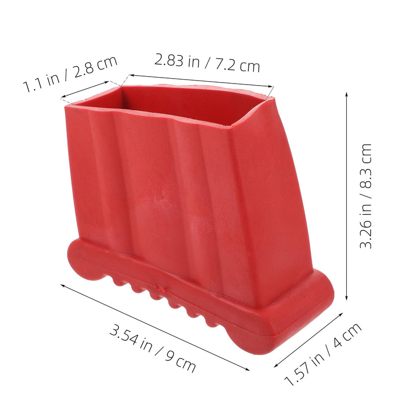 DOITOOL Werner Ladder Accessories 2PCS Step Ladder Foot Covers Ladder Feet Mat Non Slip Folding Ladder Feet Rubber Pads Covers Ladder Foot Pads Antiskid Ladder Leg Caps, 3.54x3.26x1.57 Inch (Red)