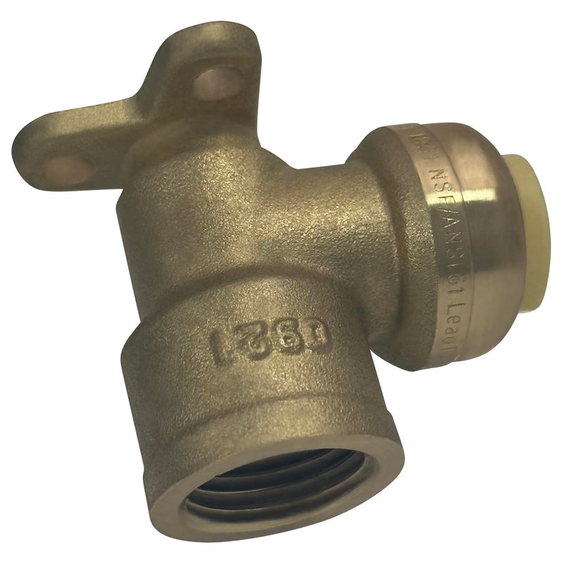10 Pack XFITTING 1/2 Push Fit x 1/2" Female Elbow Drop Ear, Push to Connect