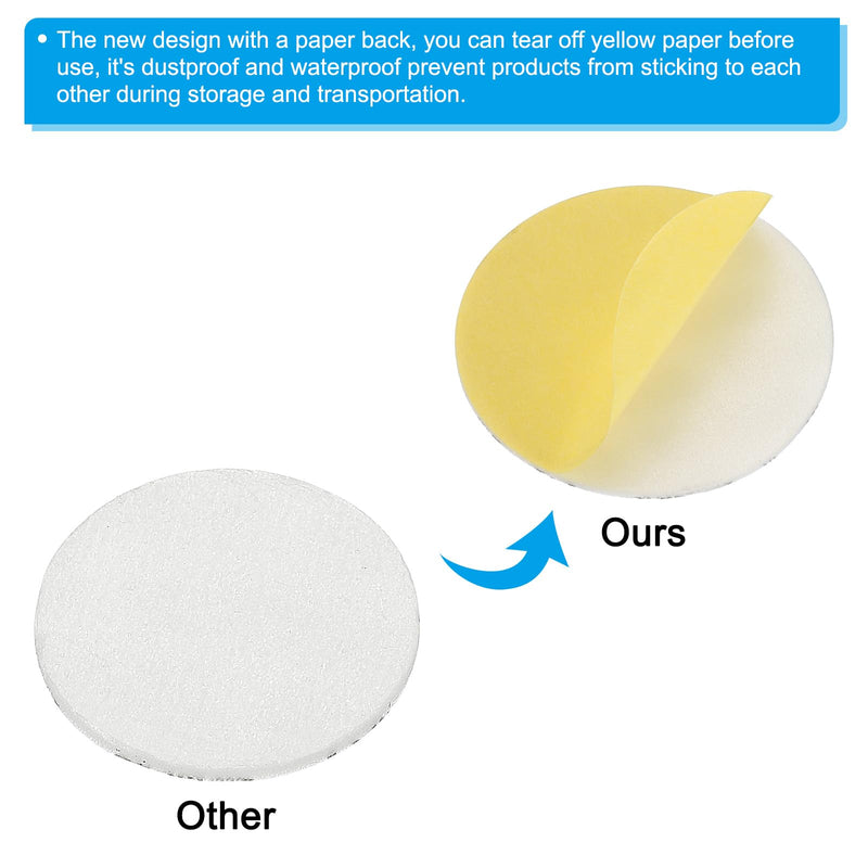PATIKIL 45mm/1.76inch Foam Lid Liner, 50 Pack PS Foam Resistant Tamper Pressure Sensitive Seal With Dustproof Paper Back for Bottle Cap Liners Seals 45mm/1.76"