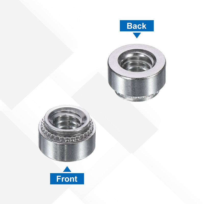 uxcell 200Pcs Self-Clinching Nuts, 1/4"-20 x 0.26 304 Stainless Steel Pressure Rivet Nut Mounting Hardware Fastener for Construction Industry 1/4"-20 x 0.26" 200