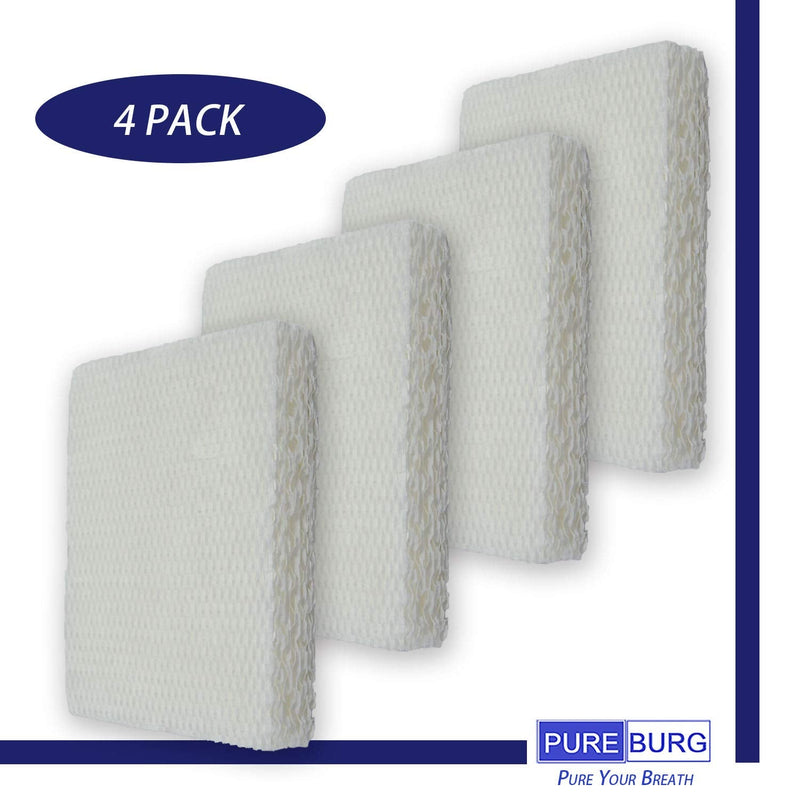 PUREBURG HFT600 Replacement Wick Filters Compatible with Honeywell HFT600 Fits HEV615 & HEV620 Series Top Fill Tower Humidifier, Filter T, Pack of 4