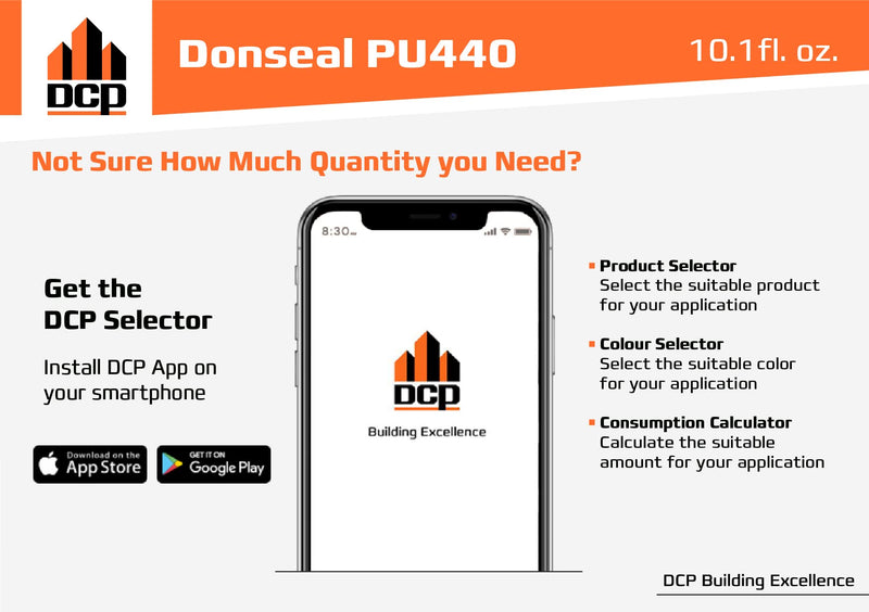 DCP Donseal PU440 Polyurethane Concrete Sealant 1 Pack– Non-Sag Concrete Caulk for Joints, Walls, Sidewalk, and Foundation, 10.1 fl. oz. Cartridge – Grey 1-Pack