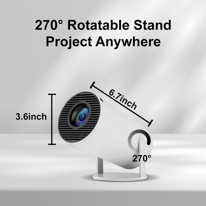HY300 Mini Projector,Ceiling movie projector,Indoor mini projector，Manual focusing,Compatible with phone, TV Stick , HDMI, USB