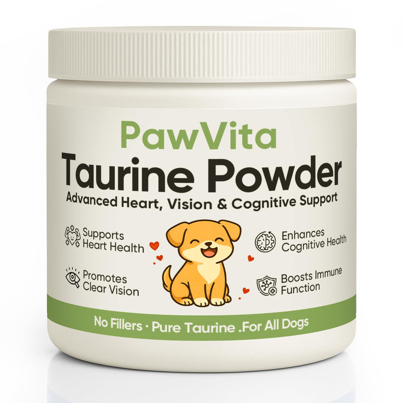 Pawvita Pure Taurine Powder, Paw VitaTtaurine Supplement for Dogs, Supports for Heart, Vision & Daily Wellness in Dogs – 99.9% Pure Taurine Powder (1)