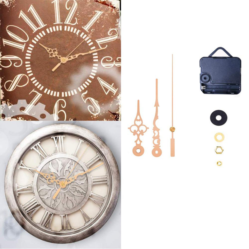 High Torque Clock Replacement Movement,Clock Movement Metal Clock Needle Kit,31MM Long DIY Repair Quartz Wall Clock Movement,8 PCS