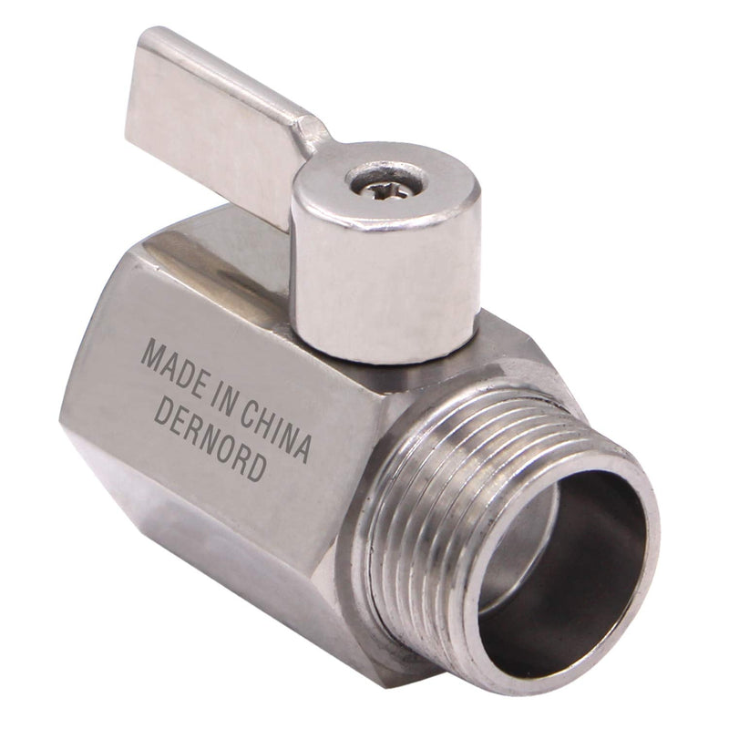 DERNORD NPT Ball Valve 3/4" NPT Famale x Male Thread with Stainless Steel 304 Handle(Pack of 2) 3/4 Inch Pack of 2