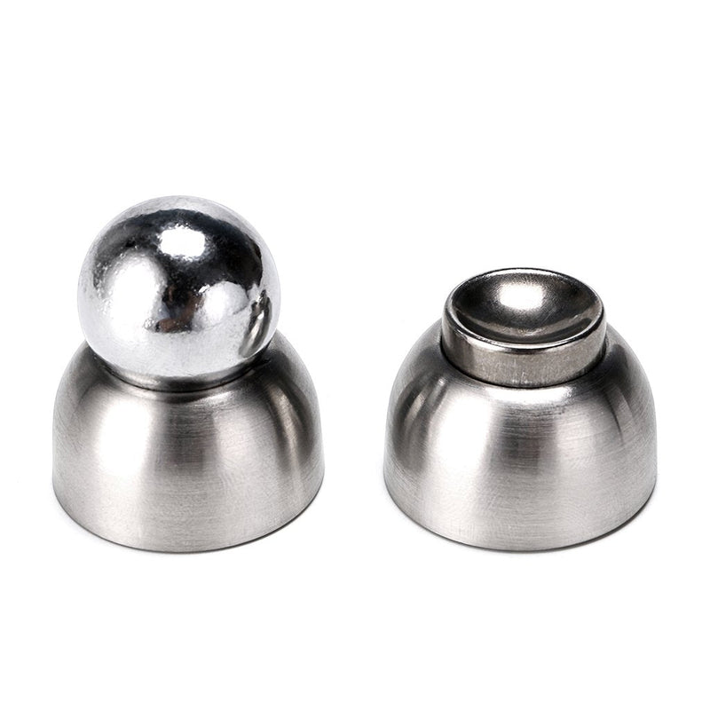 Sumnacon Powerful Magnetic Doorstop - 2 Pcs Stainless Steel Mini Door Stopper, Heavy Duty Magnetism Door Holder for Bedroom Bathroom Kitchen Home Office Silver