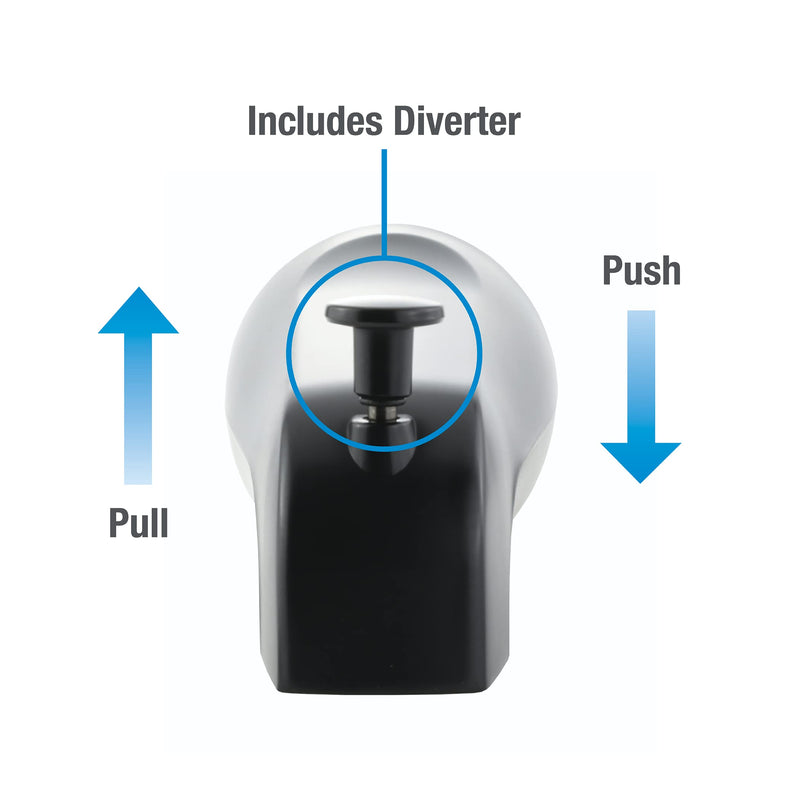 Danco 11079 Tub Spout, No Size, Matte Black With Diverter