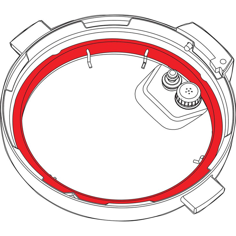 Instant Pot 2-Pack Sealing Ring, Inner Pot Seal Ring, Electric Pressure Cooker Accessories, Non-Toxic, BPA-Free, Replacement Parts, Red/Blue, 5 and 6 QT 6Qt