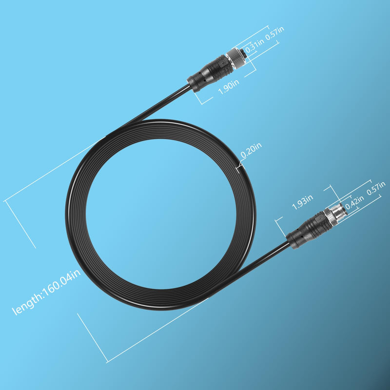 NMEA 2000 (N2K) 14-Foot Drop Cable Backbone Cable Extension Cable Fit for Lowrance Simrad B&G Navico Garmin Networks, Stable Connection, IP67 Waterproof 14 Feet