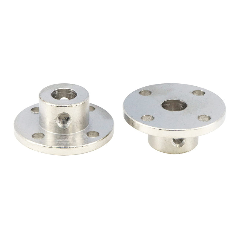 Sydien 4Pcs 8mm Rigid Flange Shaft Coupling Motor Guide Shaft Coupler Connector with Set Screws & Wrench
