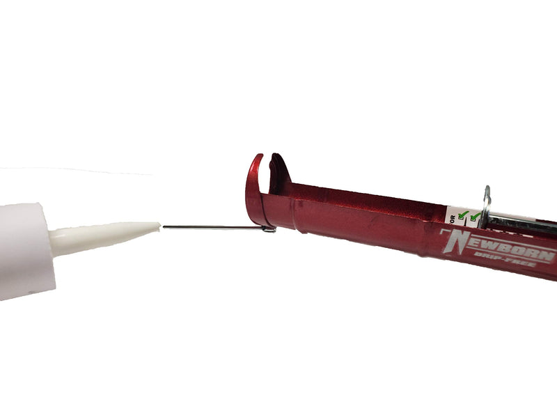 Newborn 930-GTD Hex Rod Cradle Caulking Gun Bundle with Red Devil 0746 10.1 oz Painters Caulk Cartridge, White Gun + 10.1 oz. Painters Caulk