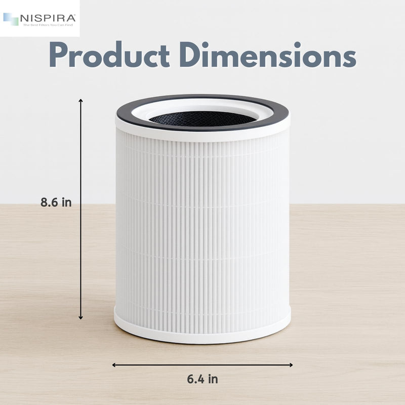Nispira True HEPA Filter Replacement Compatible with Afloia KILO, KILO PLUS, KILO PRO, MIRO, MIRO PRO and MORENTO MR-Kilo,Kalo Air Purifier, 1 Pack