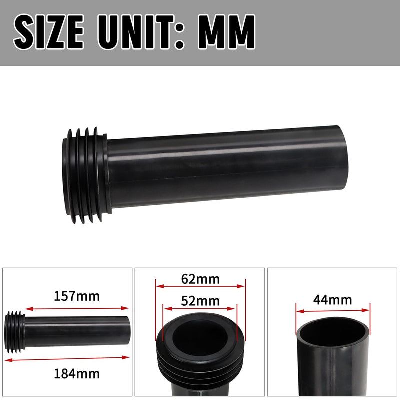 Wall Hung Toilet Connector Set for Geberit 152.404.46.1 Hidden Tank, Wall Hung Toilet Gasket & Toilet Parts, Black Plastic