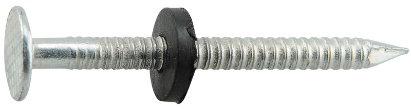 Electro-Galvanized Ringed Roofing Nails with Neoprene Washer (1-3/4") - 5lb Box