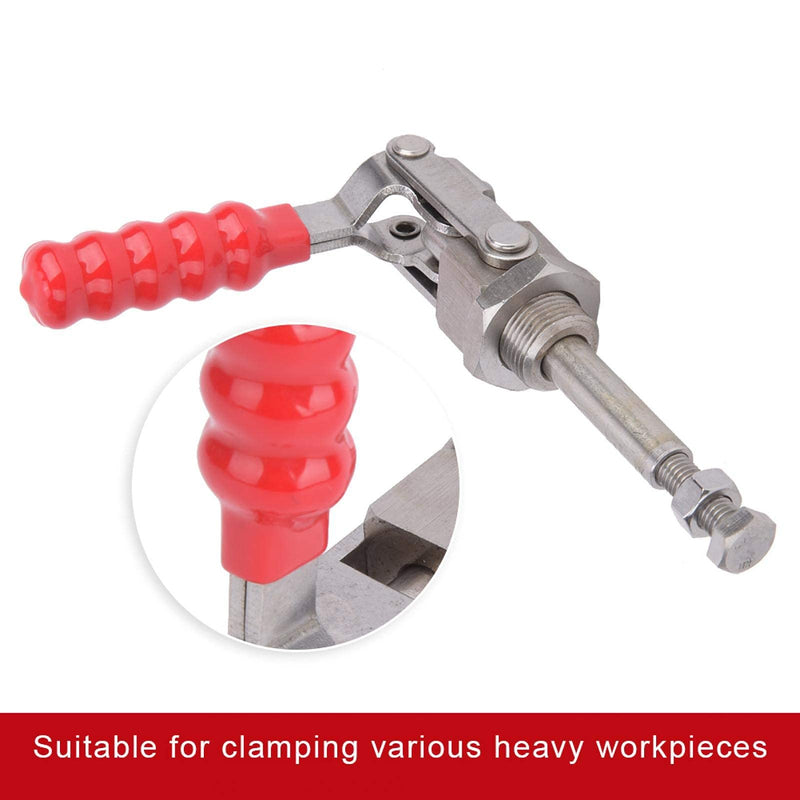 BORDSTRACT 136kg Toggle Clamp, 304 Stainless Steel Toggle Clamp 180 Degree Push Pull Toggle Clamp Gh-36204SS Hand Tool Lightweight Quick Release Tool Push Rod