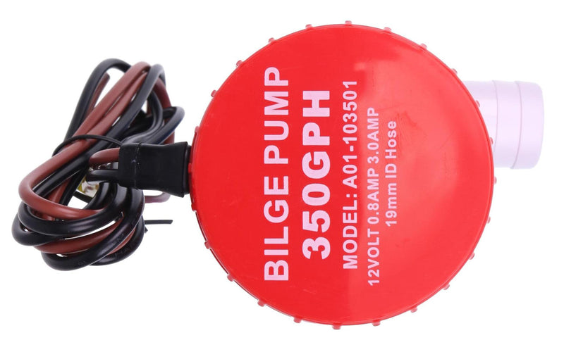 New 360 GPH 24DA Standard Bilge Pump-360, High Flow, Threaded Discharge 12V