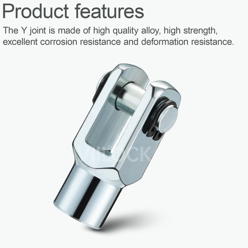 2pcs Air Cylinder Rod Clevis End, M10x1.25 Female Thread Y Connector for Pneumatic Air Cylinder Foot Mounting Work Y-32 Y32