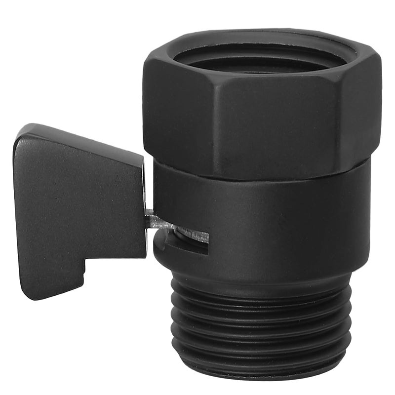 2 Pack Black G1/2 Shower Head Flow Control Valve with Metal Handle, Water Regulator Shut-Off Valve for Handheld Shower or Bidet Sprayer, Matte Black Finish 2 Pack