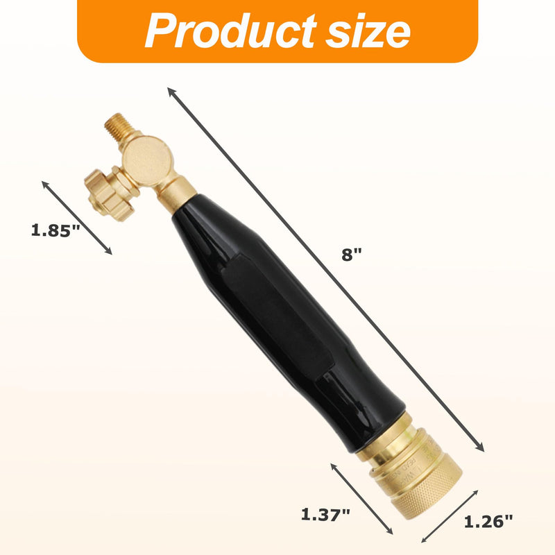 0386-0308 G4 Torch Handle with Valves for Torch kit, “A” Connections, Air Acetylene, Use with Torch Tips, Torch Hose, Acetylene Regulator, Acetylene Tank - Quick Disconnect Acetylene Handle