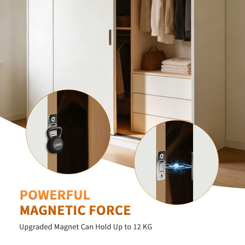 Cabinet Magnets Stick On 14 Pack, Magnetic Door Catch Ultra Thin, Quiet Cabinet Door Magnets, Punch-Free for Sliding Door Kitchen Cupboard Closure Closet Door Closer