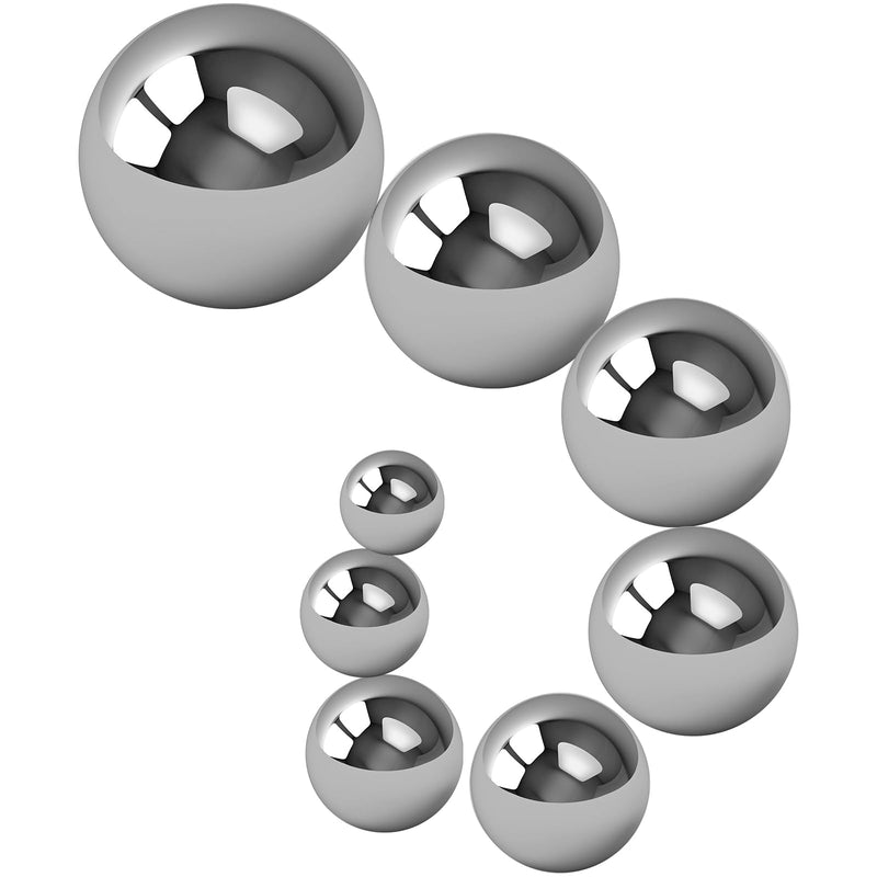 SATINIOR 16 Pieces Coin Ring Making Balls Monkey Fist Balls Stainless Steel Balls, Assortment of 3/4 Inch, 5/8 Inch, 9/16 Inch, 1/2 Inch, 7/16 Inch, 3/8 Inch, 5/16 Inch and 1/4 Inch