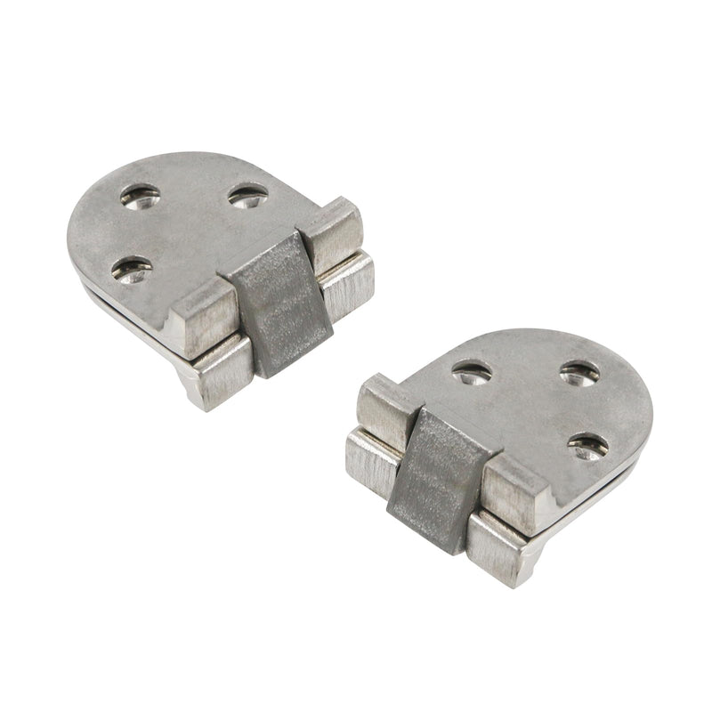 Semetall Boat Hinges 2.6" x 1.18" 4PCS Silver | Stainless Steel Flush Mount Hinges, Marine Grade for Butler Tray, Hatch, Cabinet & Door