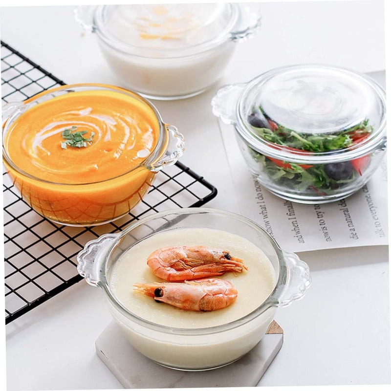 Heat Resistant Steamed Egg Bowl with Lid Microwave Egg Steamer for Home Kitchen 4.05 X 4.05 X 2.40 in Bowl for Steamed Eggs Pudding and Milk Dessert 1 X with Lid