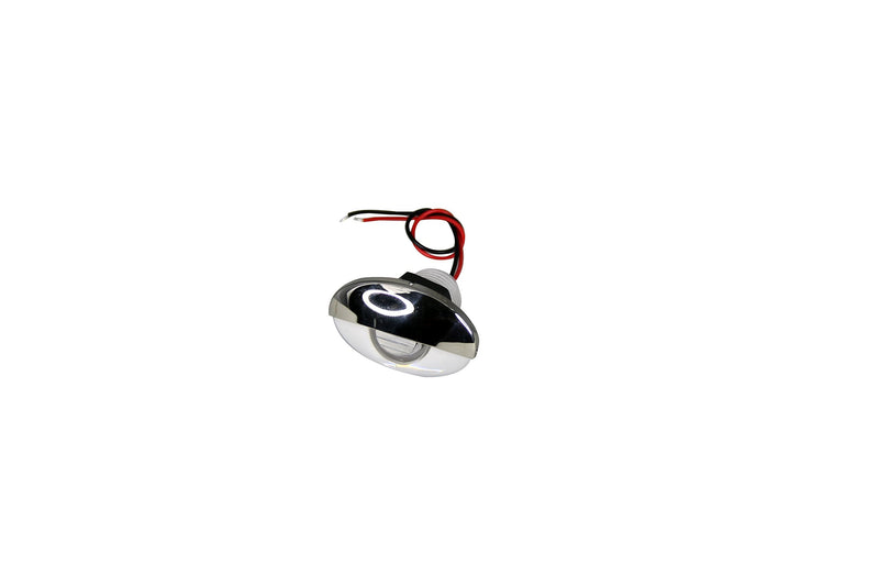 Pactrade Marine Auto RV Trailer Stainless Steel 316 LED Courtesy Accent Bezel Down Clear Lens Light (White) White