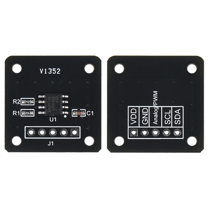5PCS MT6701 Magnetic Encoder Magnetic Induction Angle Measurement Sensor Module 14bit High Precision Replacement AS5600